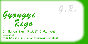 gyongyi rigo business card